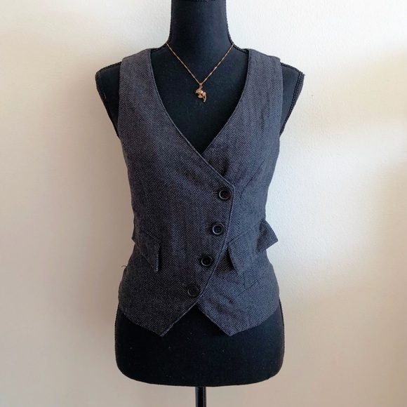 Jackets & Blazers - Stylish Gray Buttoned Vest